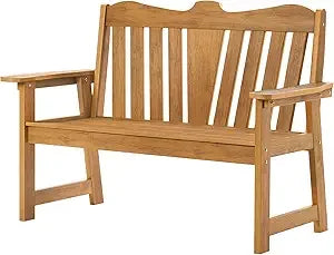 Color Weatherproof Garden Bench With Wide Armrests Durable