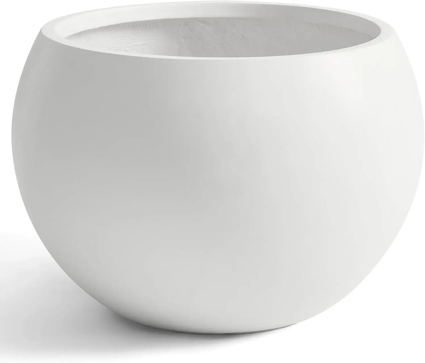 FloraFairy Fiberstone Orb Planter Drainage Hole Weatherproof