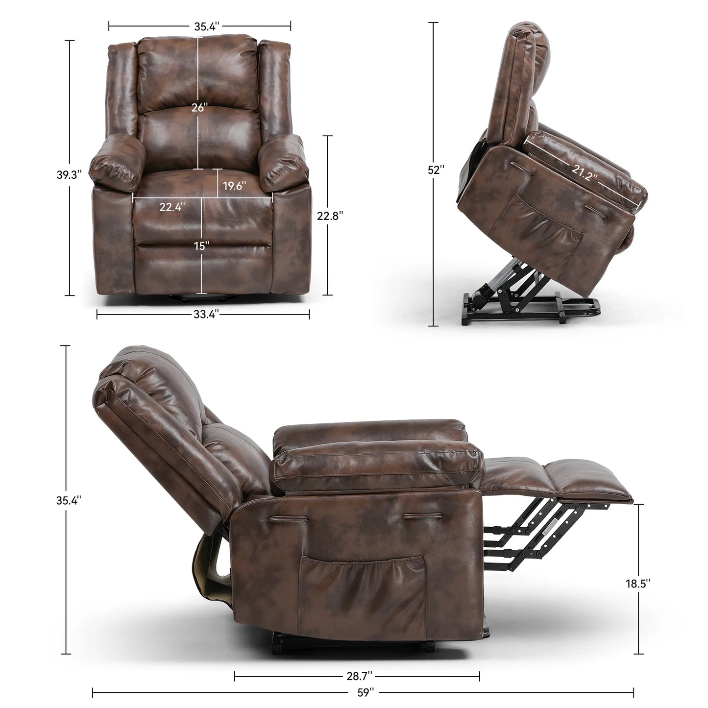 Comhoma Power Lift Recliner For Elderly With Heat Massage