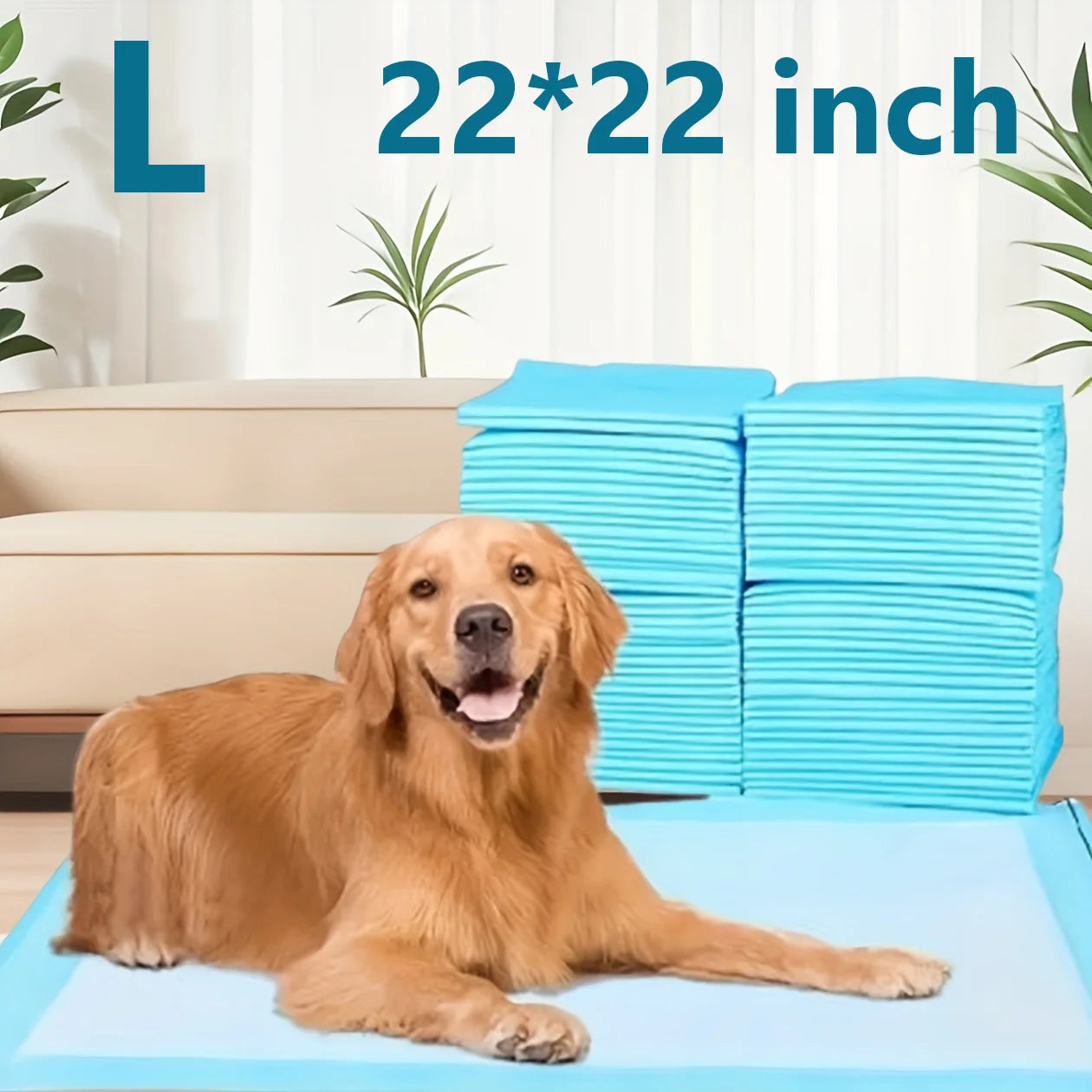 100Pcs Super Absorbent Disposable Pet Urine Pads for Large Breeds Potty Training, Travel - Ideal for Dogs, Puppies, Cats