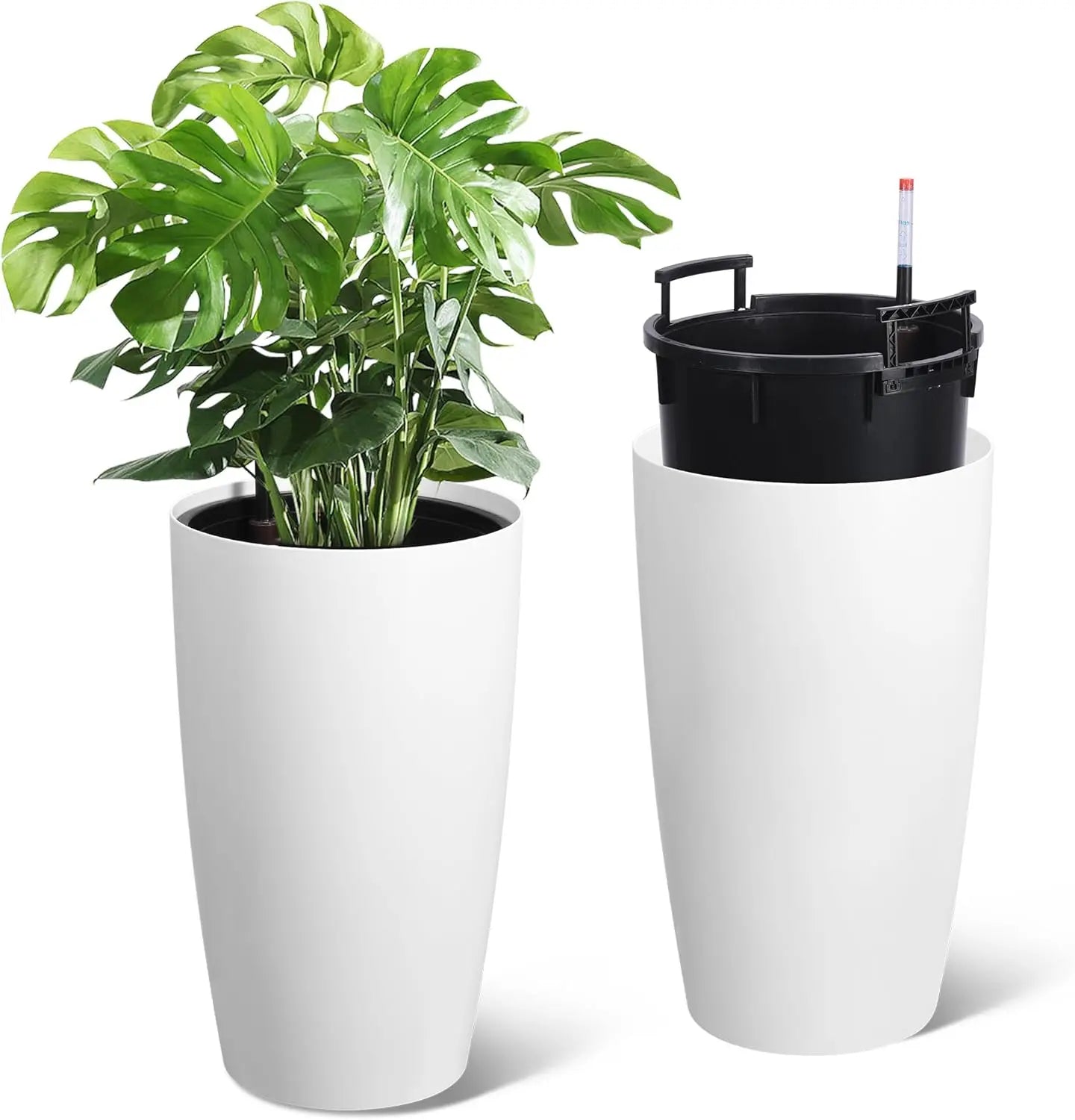 Twister Self Watering Planters Pair For Large Plants