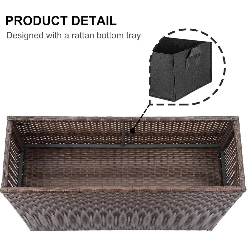 Sunnypark Tall Rectangular Planter With Removable Liner