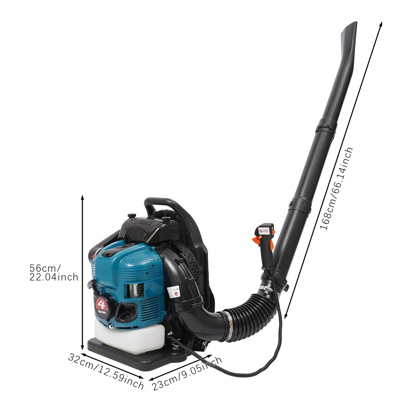 Bymaocar Gas Leaf Blower Backpack 4 Stroke Engine BBX9900