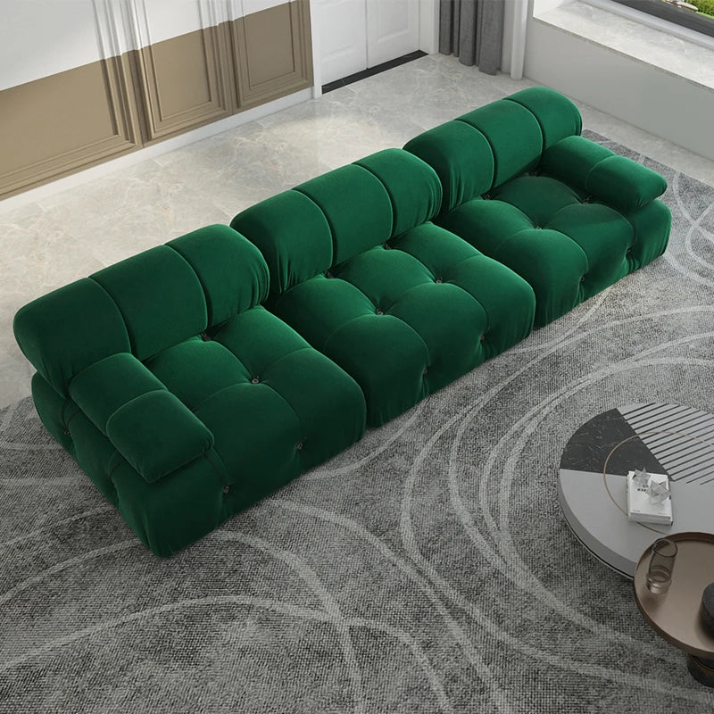 Sdorens Minimalist Modular Sectional Sofa Velvet Couch Set