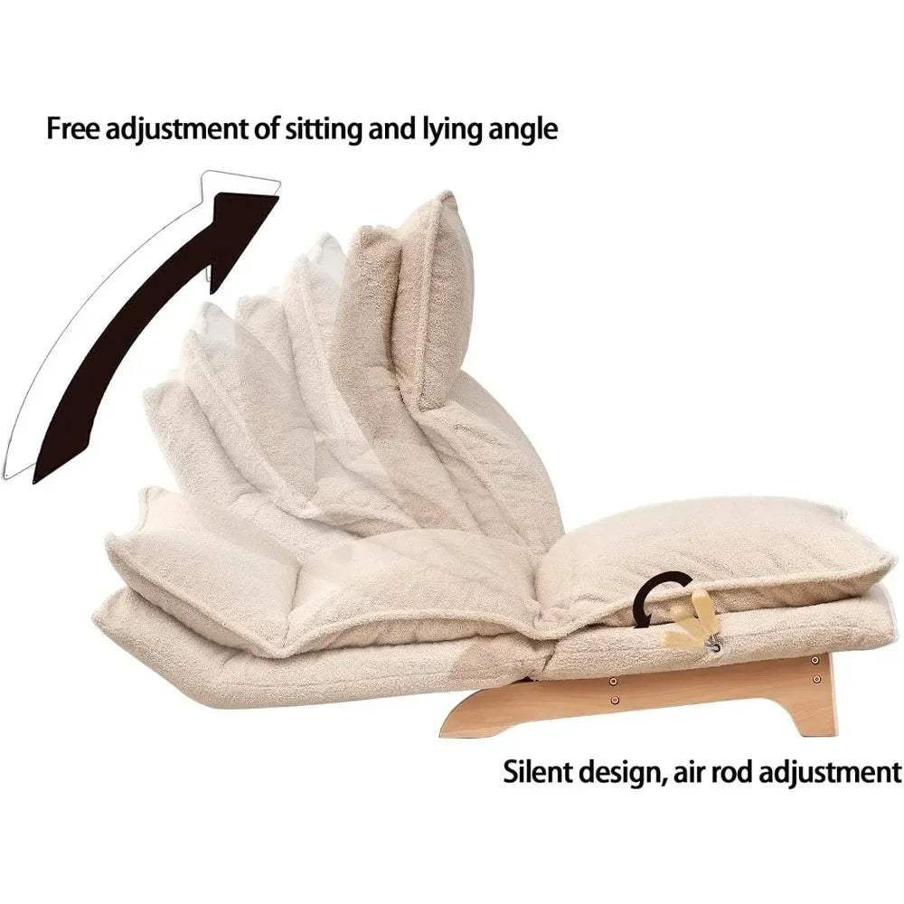 Combination Indoor Japanese Style Adjustable Chaise Lounge Chair