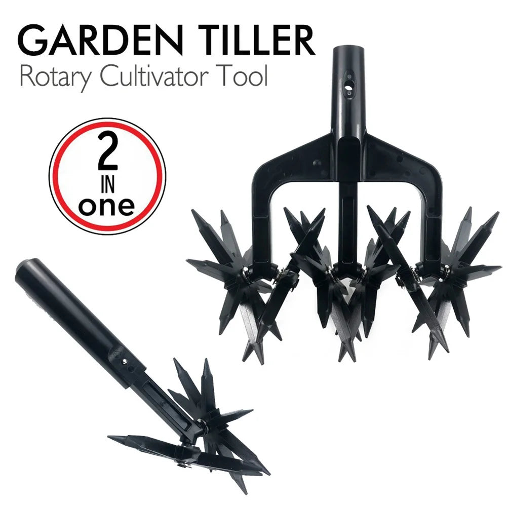 Alloet 2 In 1 Garden Scarifier Aerator Rotary Tiller
