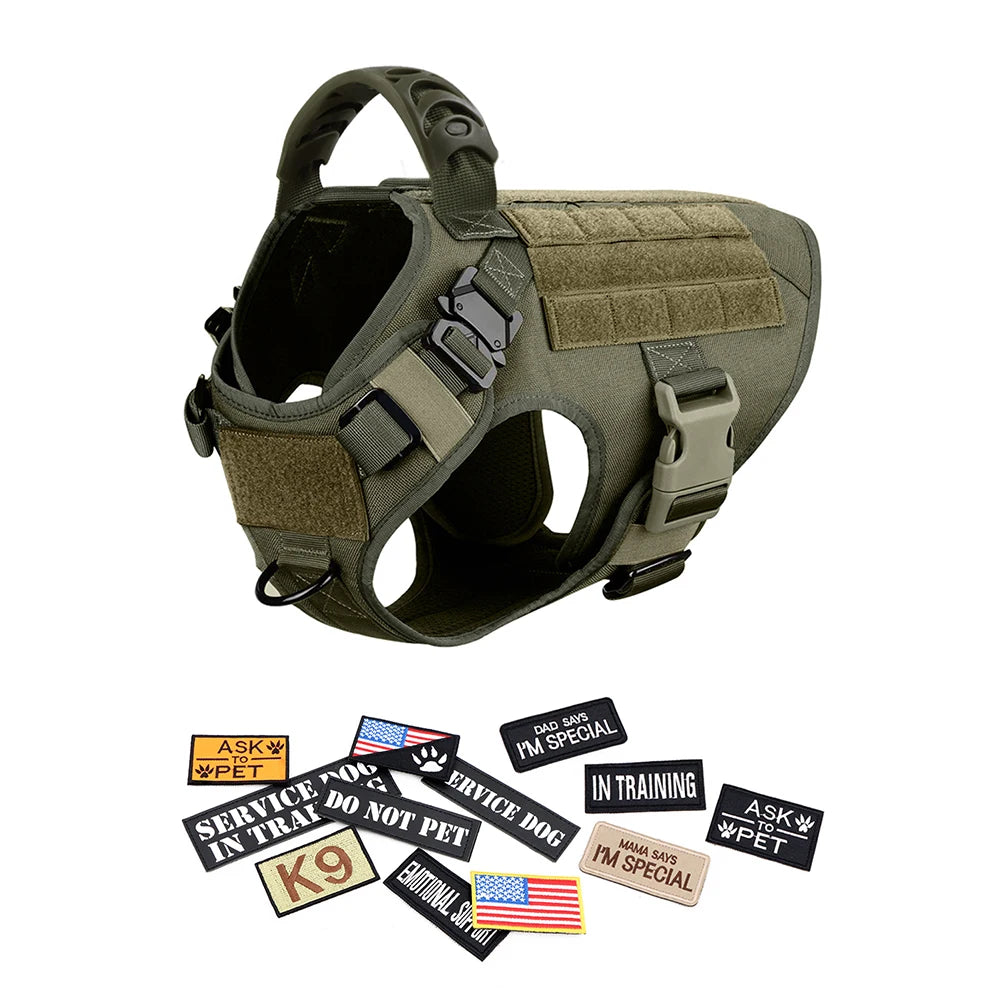 PETRAVELCN Military Large Dog Harness Vest For Training