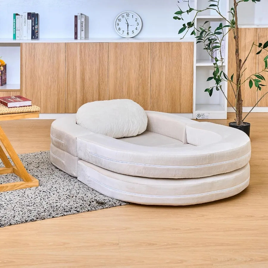 Combination 3in1 Folding Sofa Bed With Memory Foam Pillow