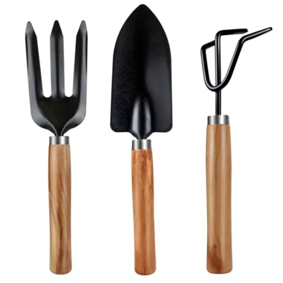 Hign Concerned 3 Piece Garden Tools Set Shovel Fork Rake