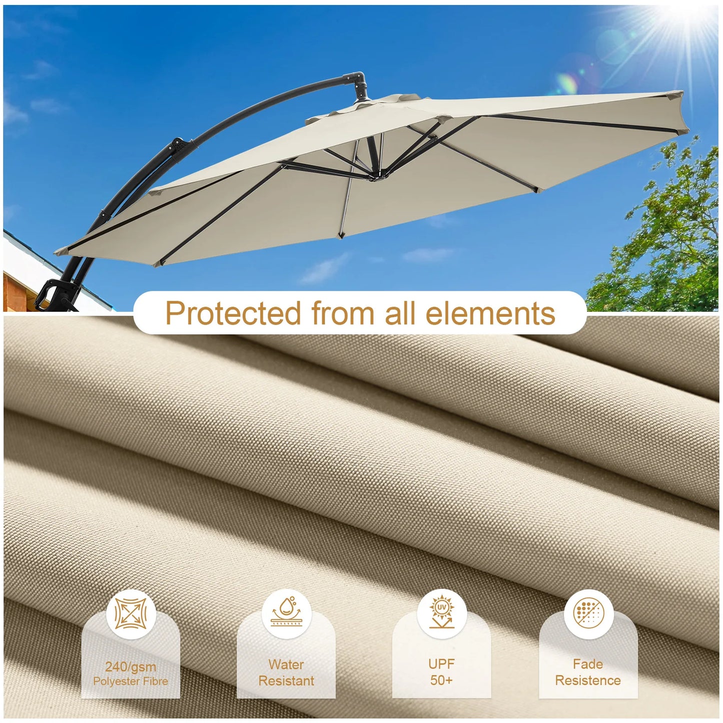 ONBRILL Outdoor Patio Umbrella With Base Included Premium