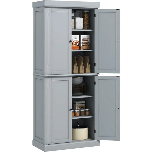 DAFIFY Freestanding Kitchen Pantry Cabinet With Four Doors