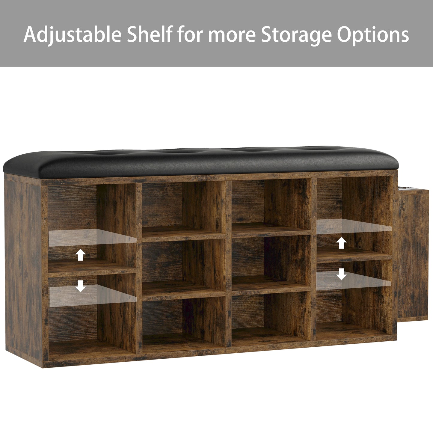 Drawer Ironck 10 Cubbies Entryway Shoe Bench Storage