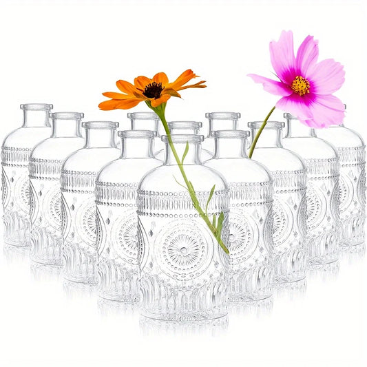 Function 12 Pack Clear Glass Bud Vases For Home Decor
