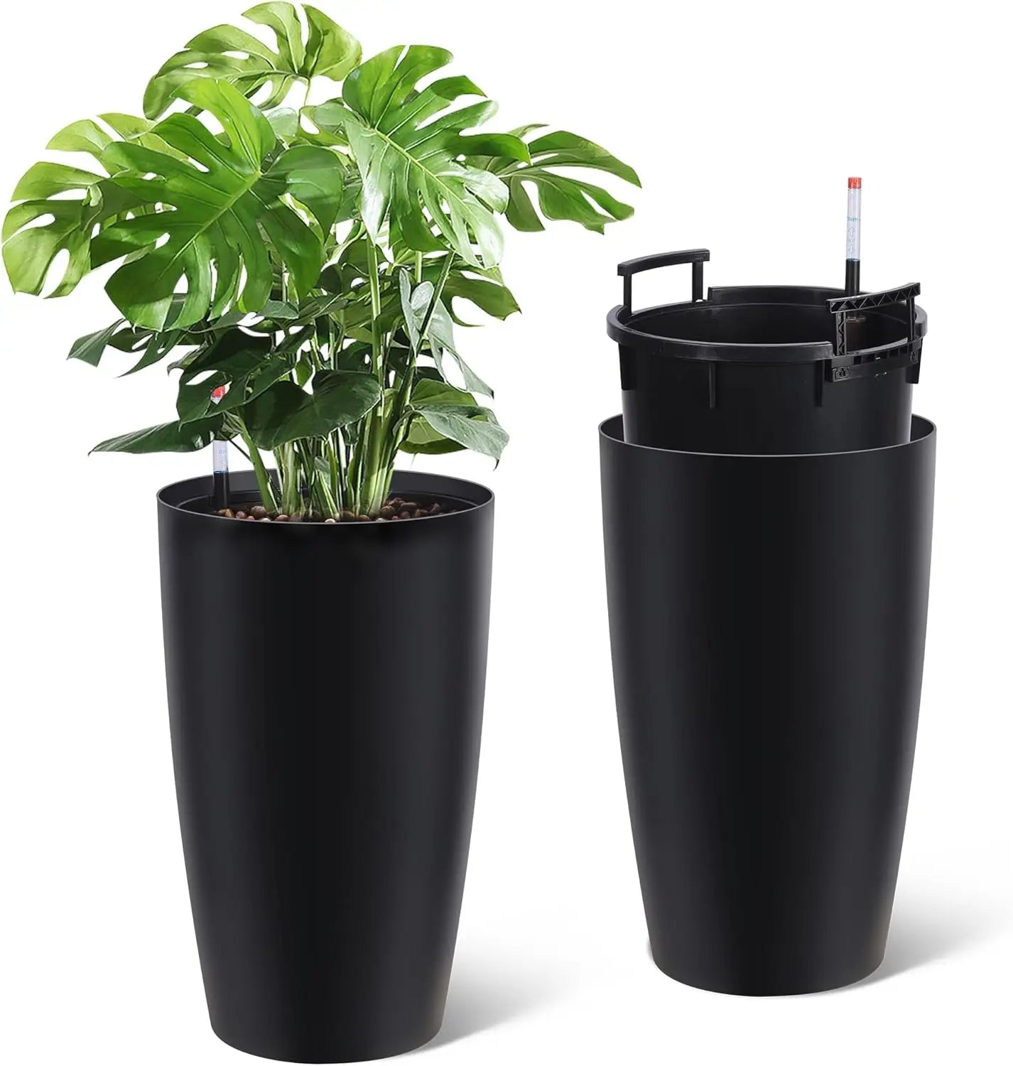 Twister Self Watering Planters Pair For Large Plants