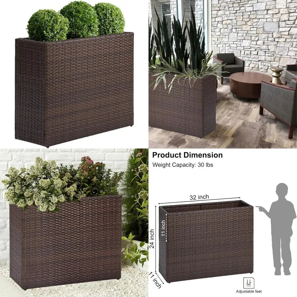 Sunnypark Tall Rectangular Planter With Removable Liner