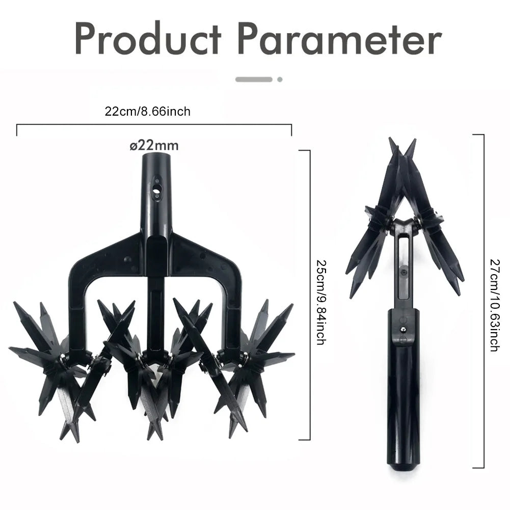 Alloet 2 In 1 Garden Scarifier Aerator Rotary Tiller