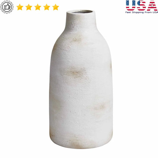 Function Brushed Ceramic Vase Decorative Piece For Home Tabletop