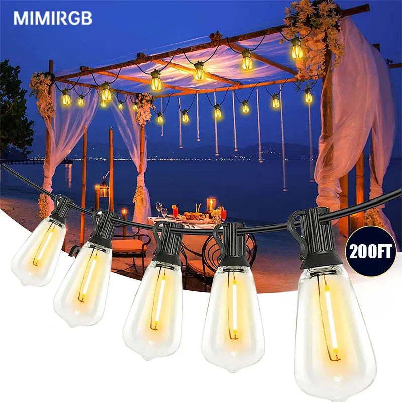MIMIRG ST38 Outdoor String Lights Garland Connectable