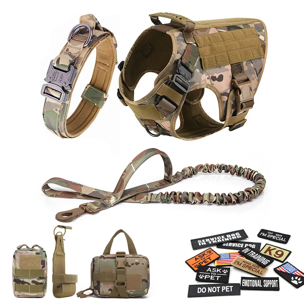 PETRAVELCN Military Large Dog Harness Vest For Training