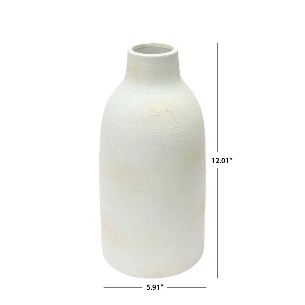 Function Ceramic Vase Brushstroke Matte Finish Home Décor