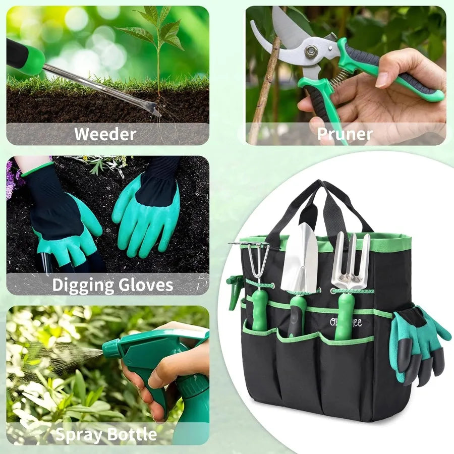 Hign-concerned Stainless Steel Garden Tool Set With Bag Gloves