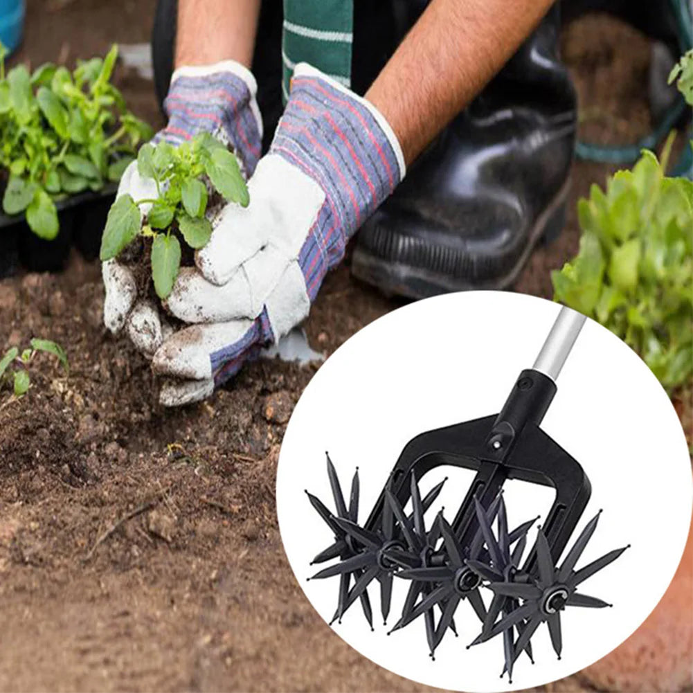 Alloet 2 In 1 Garden Scarifier Aerator Rotary Tiller