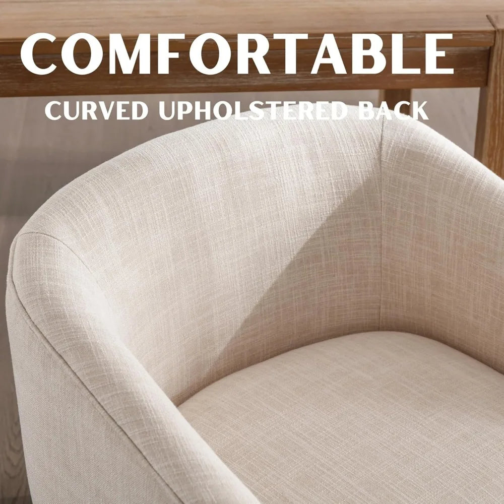 Ticify Dining Chairs Set Of 6 Mid Century Modern Linen