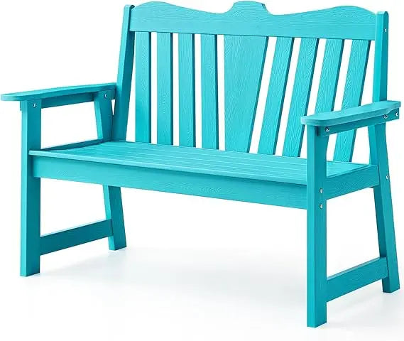 Color Weatherproof Garden Bench With Wide Armrests Durable