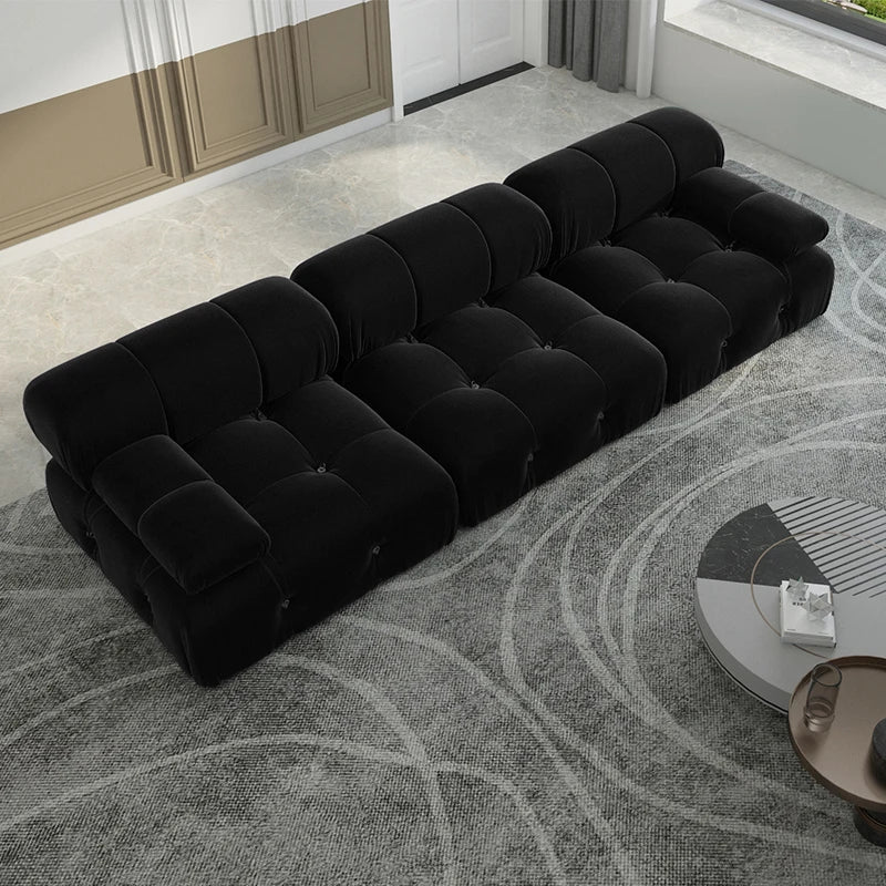 Sdorens Minimalist Modular Sectional Sofa Velvet Couch Set