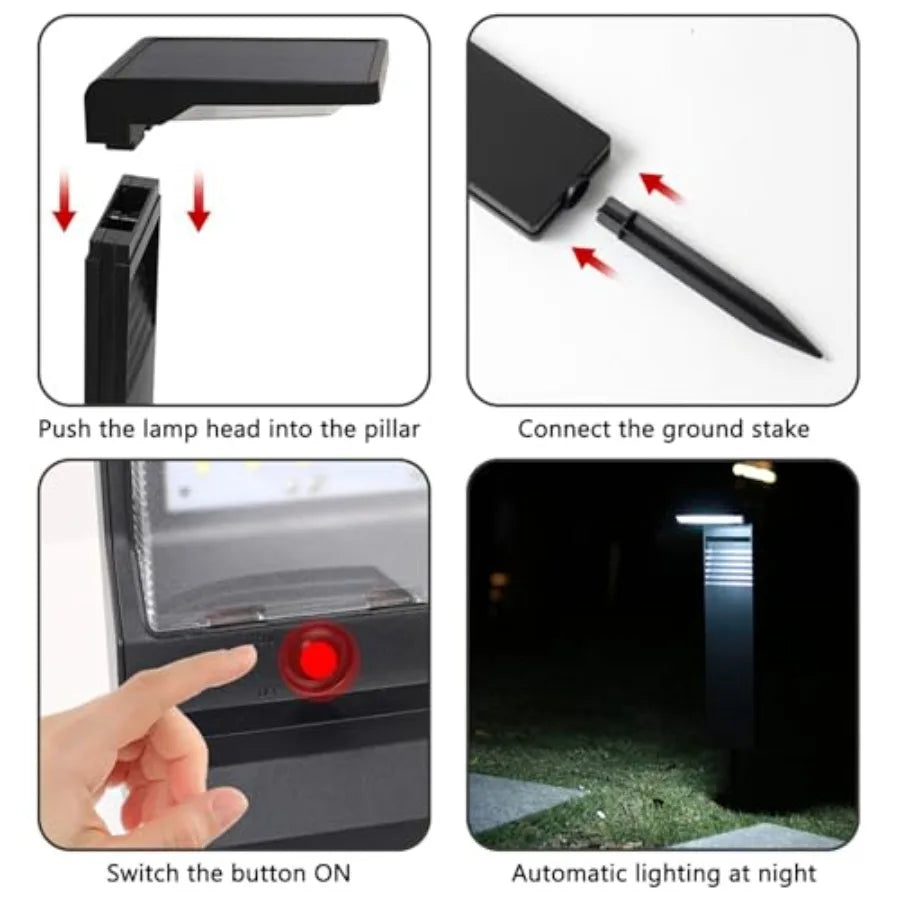 Hignconcerned Outdoor Solar Pathway Lights Modern Bright