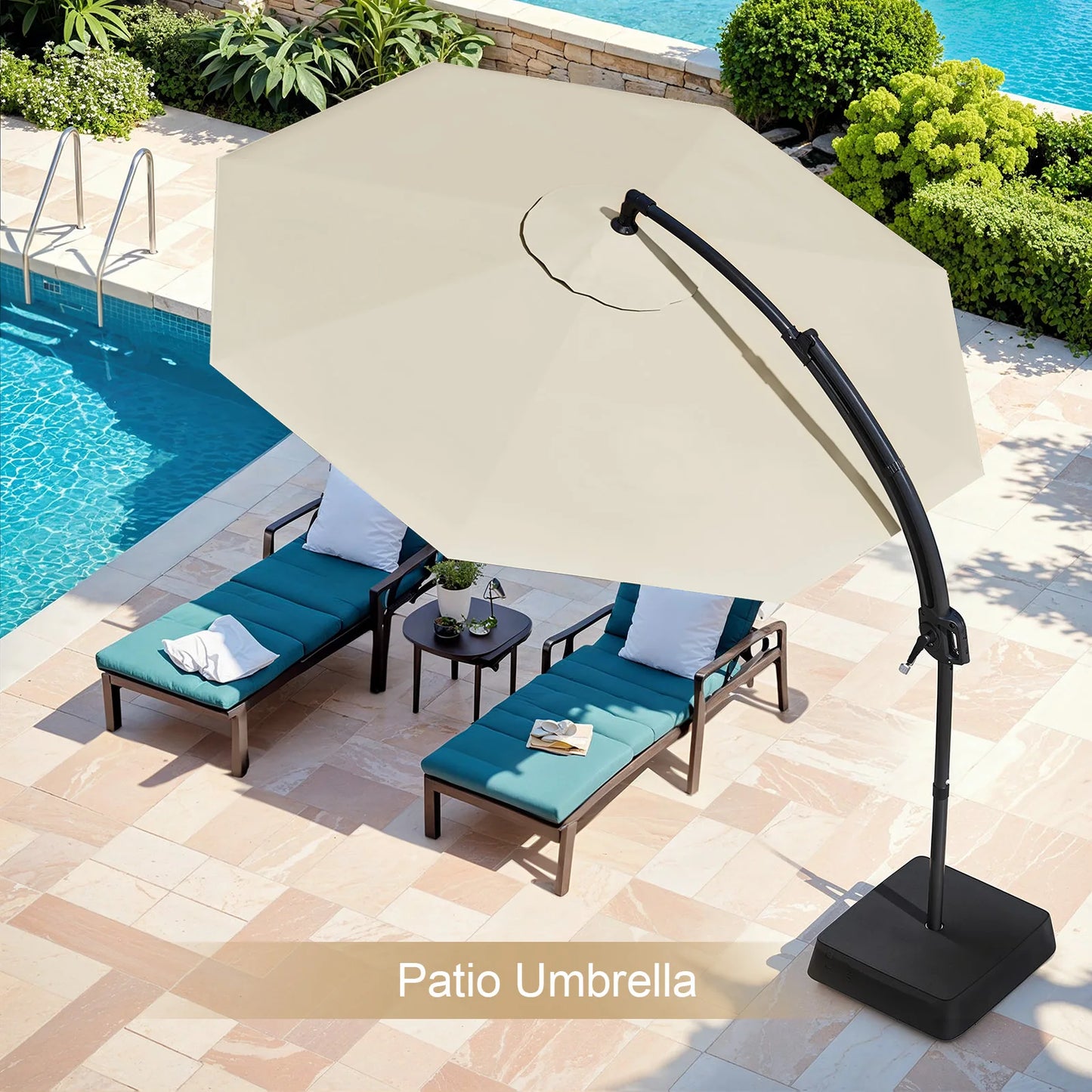 ONBRILL Outdoor Patio Umbrella With Base Included Premium