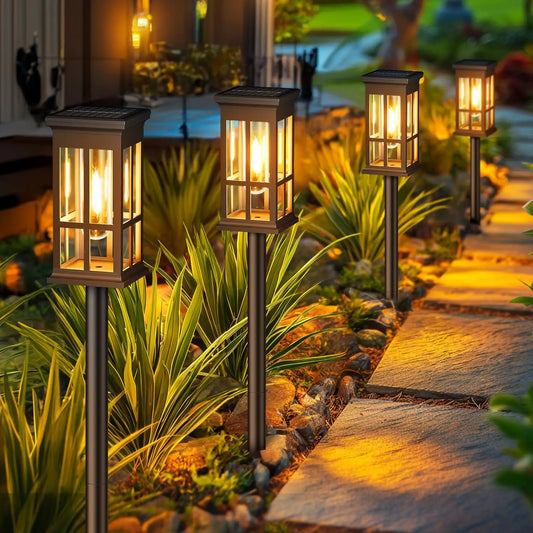 KPSTEK Solar Pathway Lights Outdoor LED Garden Decor