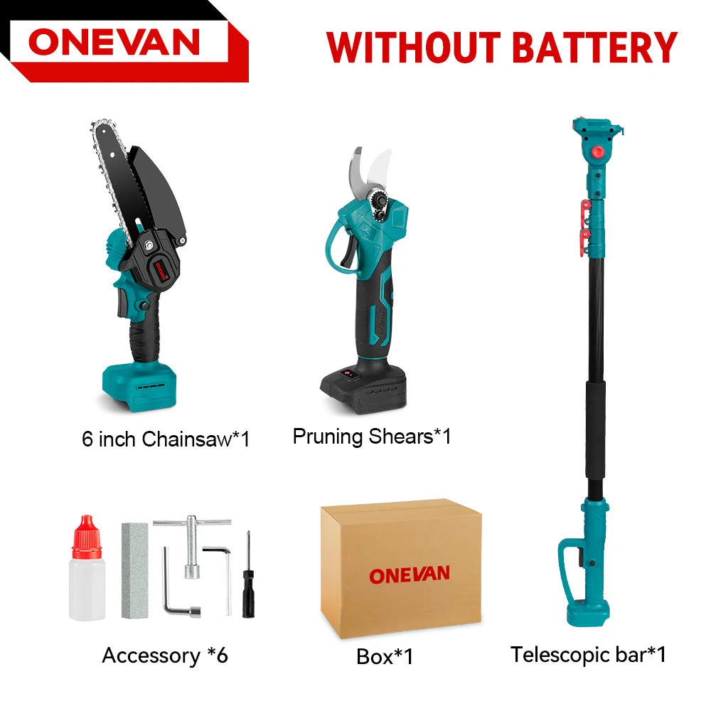 ONEVAN 3500W 2in1 Brushless Garden Saw and Pruning Shears