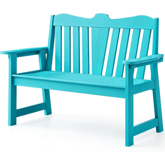 Color Weatherproof Garden Bench With Wide Armrests Durable