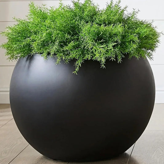FloraFairy Fiberstone Orb Planter Drainage Hole Weatherproof
