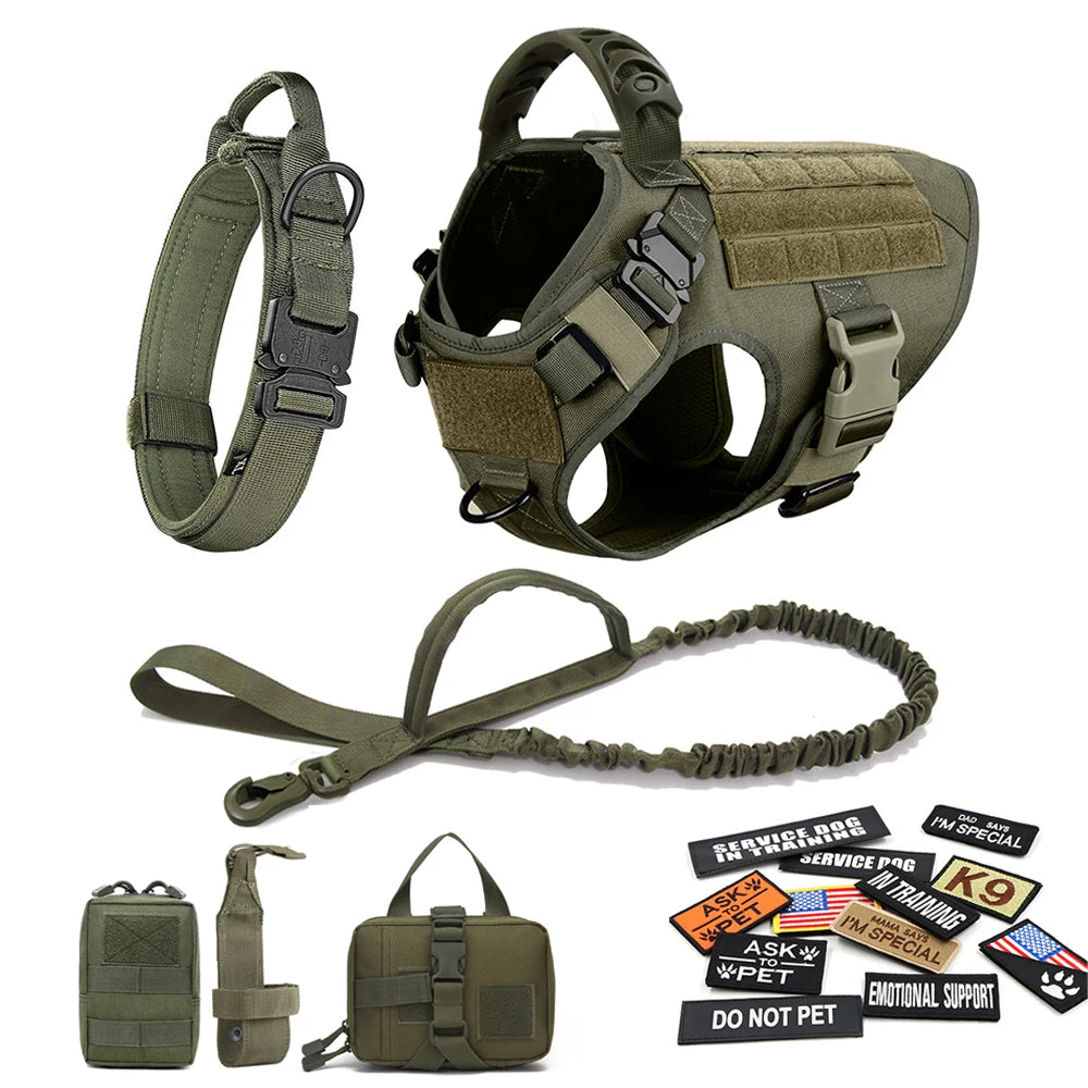 PETRAVELCN Military Large Dog Harness Vest For Training