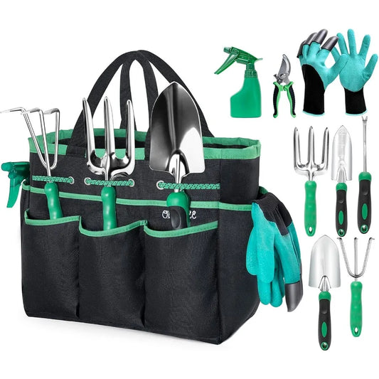 Hign-concerned Stainless Steel Garden Tool Set With Bag Gloves