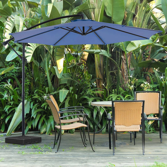 JHK Outdoor Cantilever Patio Umbrella With Easy Tilt