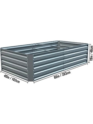 VEVOR Galvanized Steel Raised Garden Bed Planter Box